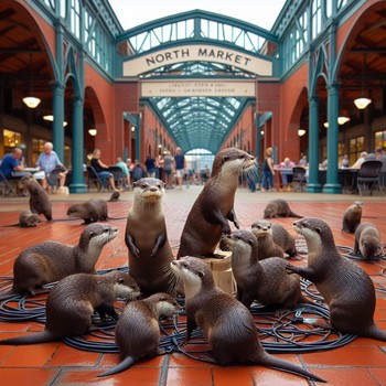 Otters helping to integrate a wi-fi network